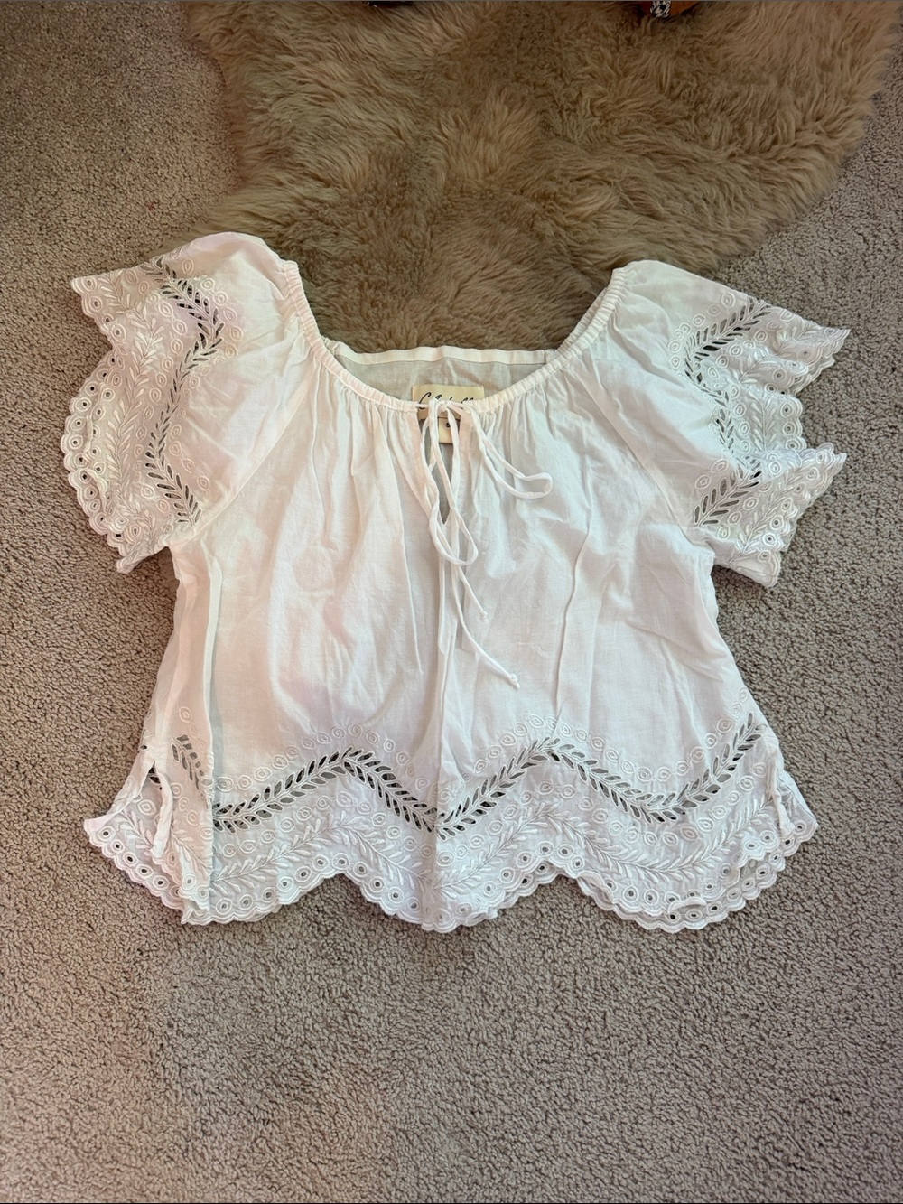 Cleobella // eyelet top